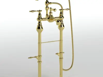 Bathtube with Shower 02 3D model