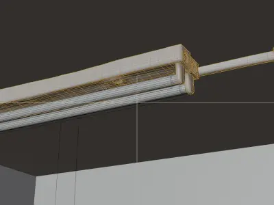 Realistic Low-Poly Scanned Tube Light Asset Low-poly 3D model