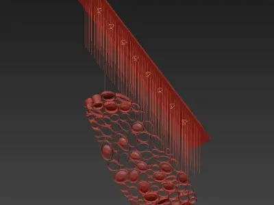 CHRYSALIS chandelier made of metal and glass 3D model