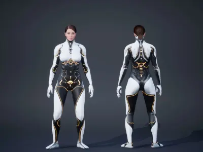 Sci-Fi Female 3 Low-poly 3D model