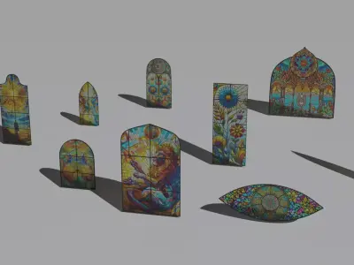 Stained glass 3D model