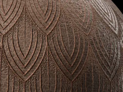 Leather Materials 22- By Dragon Pattern By Sbsar Pbr 4k Seamless Texture