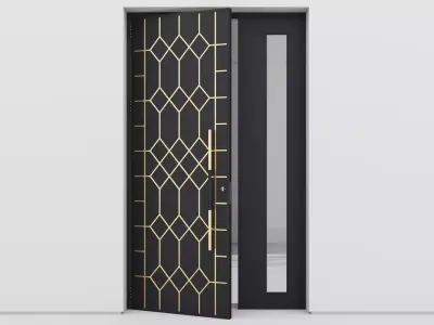 Aluminium door 293 3D model