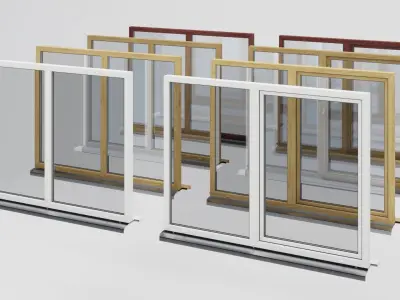   House windows 002 Low-poly 3D model