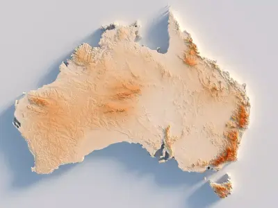 Australia Country Terrain 3D model
