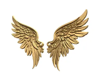 Wings Printable carved decor 14 3D print model