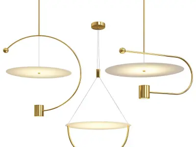 Float Geometric Led Chandelier 3D model