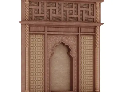 islamic arabic windows architectural element set 582 3D model