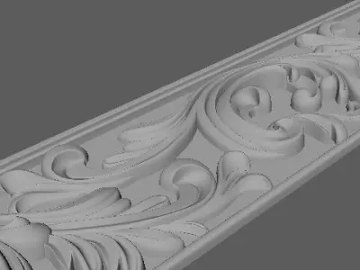 Decor for furniture carved baguette 3D model