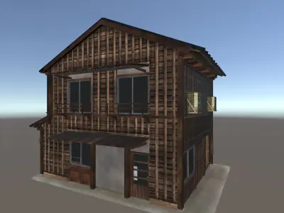 Japanese restaurant Unity Ready 3D model