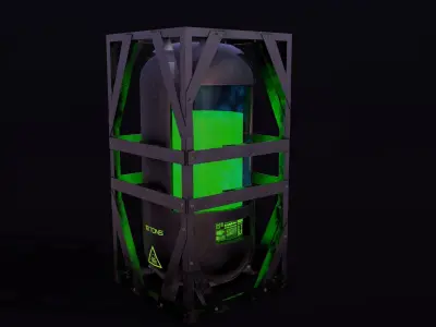 Sci-fi Water tank Low-poly 3D model