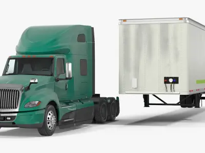  Heavy Duty Truck with Trailer 