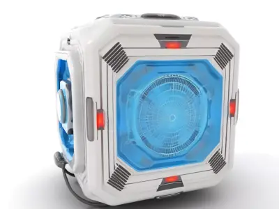 Futuristic SciFi Energy Cube Model Pack Low-poly 3D model purchase