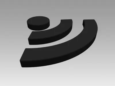 Wifi wireless internet logo 3D model