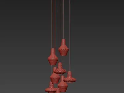 Lute Pendant Light 3D model