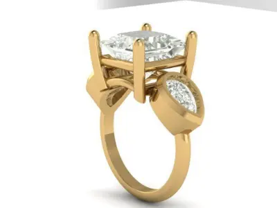 luxuary ring with unique desing 3D print model