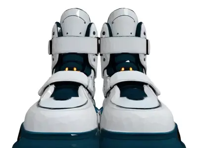Futuristic Hover Boots 3D Model Low-poly 3D model
