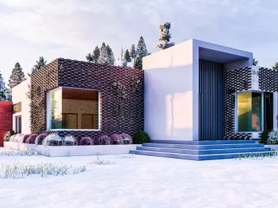 3Bedroom-residential-apartment Low-poly 3D model