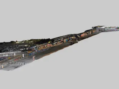 3D Leake Street Graffiti Tunnel 3D model