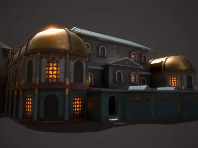 Roman Greek Theater Low-poly 3D model