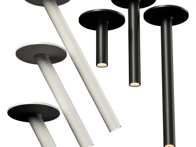 Modern LED tube spotlight Low-poly 3D model