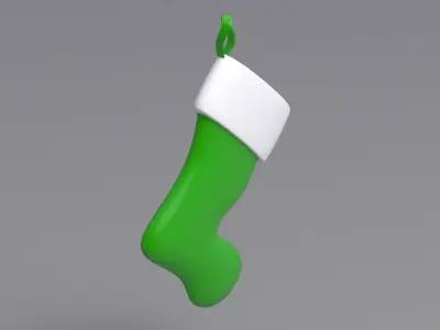 Christmas Stockings green 3D model