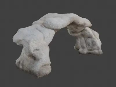 Stone arches   archway    crosscut 3D model