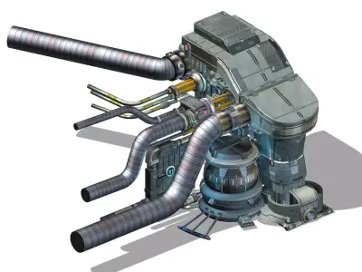Machinery - Interior Wall 04 3D model