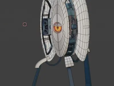 TURRET SCENE  Low-poly 3D model