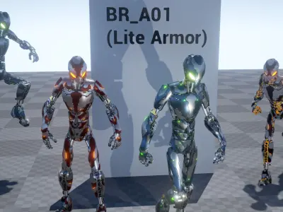 Basic Robot S01 Low-poly 3D model