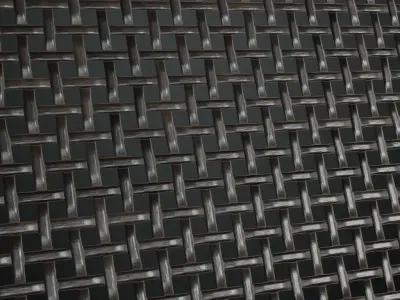 Dark Open Weave Mesh PBR Seamless Texture