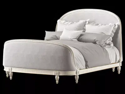 antique Louis XVI bed 3D model