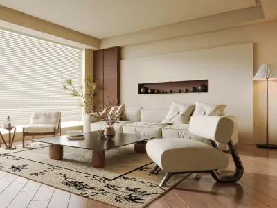 Indoor model of the reception room 3D model