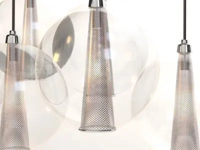 Caviar Fixed Staggered Pendant 3D model