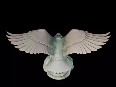 Stone Eagle Statue Low-poly 3D model