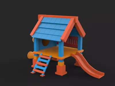 Playground Slides 3D model