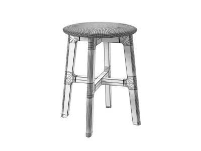 13 Upholstered Stool 3D model