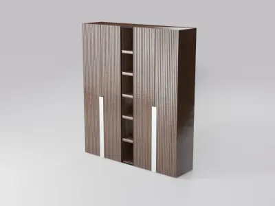 Modern closet wardrobe id6 Low-poly 3D model