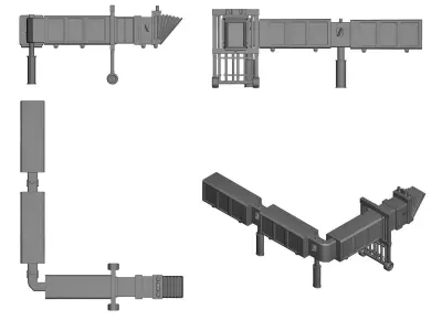 airport air bridge  3D print model
