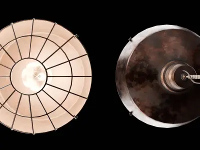 Industrial Lamp 3D model 7
