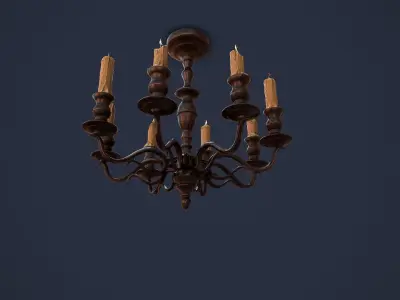 Candelabra Chandelier Low-poly 3D model
