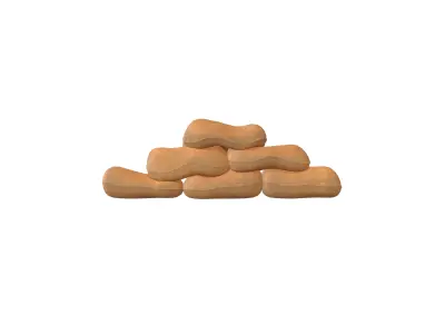 Sandbag v2 001 Low-poly 3D model