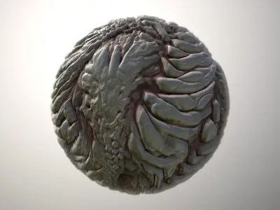 Material Skin Monster 8 Seamless PBR Texture Texture