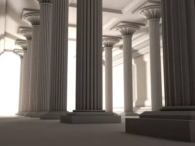 Medieval Corridor 3D model