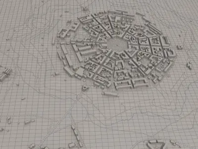 Cityscape Palmanova Italy 3D model