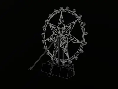 Melbourne Star Observation Wheel lowpoly Low-poly 3D model