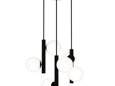 Tin Tin S3 Suspension Lamp Black  Marchetti chandelier 3D model