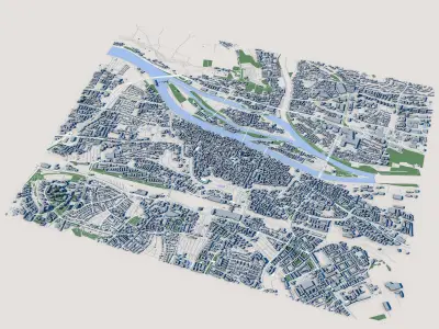 Regensburg City Germany 3D model