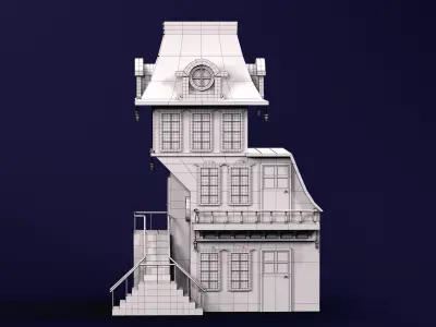 Cartoon house  3D model