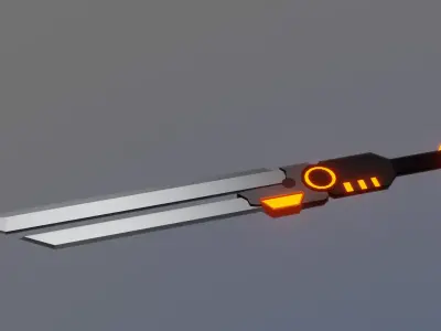 Scifi Sword Pack Low-poly 3D model